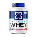 USN Blue Lab Whey Protein Powder, Strawberry Flavour - 2kg, Premium Whey Isolate Protein Dietary Supplement, Post Workout Lean Muscle Growth BCAA Amino Acids Powder, Quality Protein Shake Drink Mix