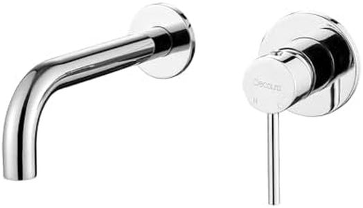 Decaura Bathtub Tap Set Basin Bath Spout Vanity Spa Water Outlet with Wall Pin Lever Shower Mixer Tap(Chrome)