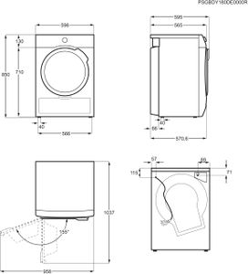 AEG 6000 Series ProSense Condenser Tumble Dryer, 7kg – Freestanding, White