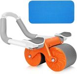 HSR Ab Roller,Abs Workout Abdominal Exercise Rollers,Automatic Rebound Abdominal Wheel,Fitness Roller Exercise Wheel Workout Trainer Gym Home Fitness Equipment Mute Roller Arms Back,Men Women, Orange