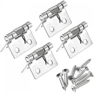 uxcell Spring Loaded Hinges, 1" 304 Stainless Steel Self Closing Hinge for Cabinet 4pcs