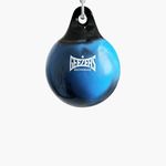 Geezers Marble Pro Water Punchbag – 12", 15" & 18" Water-Filled Heavy Bag, Shock Absorbing, Waterproof & UV-Resistant Hanging Boxing Bag for Accuracy, Power & Head Movement (Black/Blue, S(12")15kg)