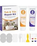 Tile Repair Kit, Bathtub Repair Kit (Multi Colors) for Porcelain and Ceramic Fixtures to Repair Chips Dents Nicks and Cracks