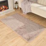 Sienna Rugs for Bedroom, Fluffy Rug Runner Anti Slip Non Shedding 4cm Thick Soft Rugs Living Room Kitchen Home Decor Area Rugs - Natural, 120 x 170cm