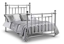 Julian Bowen Bed, Metal, Chrome, One Size