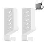 GIONAR Universal Wall Mount Holder for Routers/Tv Box Laptop Network Switches Modems, Router Wall Shelf Holder, Router Bracket Wall Mount Holder Kit(8PCS White)