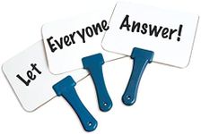 Classroom Set of 12 Answer Whiteboards w/Mini-erasers | Super-Sturdy Dry-Erase, Two-Sided Whiteboards | Great for Icebreakers, Casting Votes & More