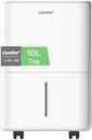 COMFEE Luftentfeuchter 10 Liter/Tag, geeignet für Räume von ca. 40 Kubikmetern (16 Quadratmetern), automatische Abtauung, Kindersicherung, Geräuschreduzierung, Kältemittel R290, CDDOE-10DEN7-QA3(EU)