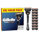 Gillette ProGlide Men's Razor with Flexball Technology + 9 Razor Blade Refills with Precision Trimmer, 5 Anti-Friction Blades