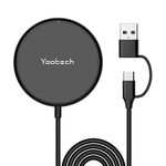 Magnetic Wireless Charger,5ft Charging Cable with Type C&USB A Port Compatible with iPhone 12/12 mini/12 Pro/12 Pro Max,AirPods Pro