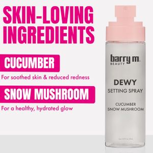 Barry M Fresh Face Dewy Setting Spray – Long-Lasting, Hydrating, Clear