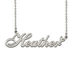 Stainless Steel Name Necklace Custom Made Jewelry Gifts for My Best Friend Heather