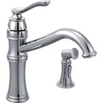 Moen 7245C Belfield One-Handle High Arc Kitchen Faucet with Side Spray, Chrome