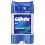 Gillette high perfomance anti-persprint clear gel Deodorant stick for Men | Underarm Roll on Anti Odour 70ml (Power Rush)