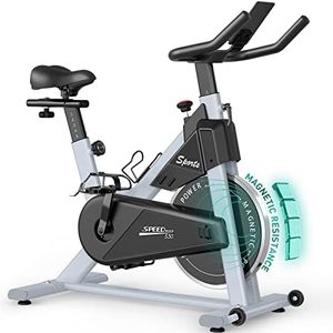 PASYOU S30 Exercise Bike, Magnetic Resistance Stationary Bike, 300LBS Weight Capacity Indoor Cycling Bike for Home, Silent Exercise Bikes for Home,Fitness Cycle Spin Bike with LCD Monitor&Pad Holder