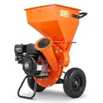 VEVOR Wood Chipper Shredder Mulcher, 7HP Heavy Duty Gas Powered Engine, 3” Max Diameter 212cc 4.1 kW, 4-Stroke 3-in-1 Woodchipper, Fast Chipping Chopping for Forestry, Gardens, EPA Certified