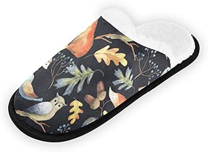 Unisex Fuzzy Feet Plush Slippers Anti-Slip Warm House Shoes M/L, Multi 1, Men's shoes L size