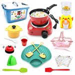 BABYHORSE Silicone Kids Junior Tiny Real Easy Cooking Kitchen Set & Baking Kit, Mini Stove Burner, Chef, Easy Cook Real Food Utensils Gift For Boys & Girls Ages 6-12