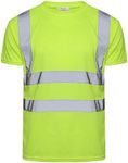 Inspire Me Hi Viz Short Sleeve T-Shirts | High Visibility | Breathable, Soft and Comfortable | Premium Material | Easy to Wash (Yellow, Large)