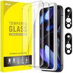 JETech Screen Protector for Google Pixel 9 with Camera Lens Protector, Easy Installation Tool, Fingerprint Compatible, Tempered Glass Film, HD Clear, 2-Pack Each