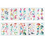 S.A.V.I 10PCS. Colorful Mermaids Temporary Tattoo Stickers For Kids, Birthday Party Decorations, Party Supplies, Stickers for Face, Hands, Neck Size 12x7.5CM