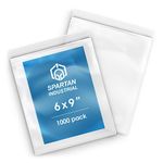 Spartan Industrial - 6” X 9” (1000 Count) 2 Mil Clear Reclosable Zip Plastic Poly Bags with Resealable Lock Seal Zipper