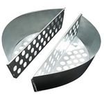 2Pcs Steel BBQ Grill Basket Charcoal Briquette Holders for Barbeque, Fuel Holder