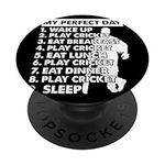 Cricket Day Plan Cricket Player Cricketing PopSockets Swappable PopGrip