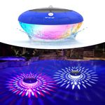 FirstE Solar Floating Lights for Pool, RGB Color Changing Solar Floating Pool Lights, IP68 Waterproof Solar Pool Lights That Float, Hangable LED Ball Floating Lights for Pool Wedding Christmas Decor