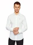 Tommy Jeans Men's Original Stretch Slim Shirt, White, XL