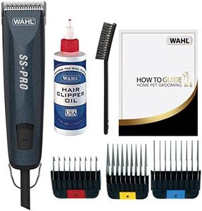 Wahl Dog Clippers, SS Pro Premium Dog Grooming Kit, Full Coat Dog Grooming Clippers for All Coat Types, Low Noise Ccorded Pet Clippers