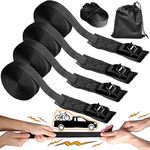 WEDAMER 4Pack Kayak Tie Down Straps 16.4Ft Lashing Strap Padded Cam Buckle Cargo Strap Adjustable Kayak Straps Roof Rack Cinch Strap Ratchet Straps for Trucks Motorcycle Boat Tie Down Packing 1"x16.4'