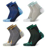 ANCHOR Sports Socks for Men, Sole Terry/Towel Cushioning Ankle Length Socks, High Performance Athletic Wear For Running, Cycling, Workout And Outdoor Sports, Combo Pack of 4 Pair Socks