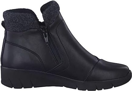 Jana Women's Ankle Boots Without Heel Water-Repellent Vegan, black, 8 AU