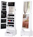 HOMCOM Jewellery Cabinet with led, 