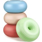 Libima 4 Pcs Flexible Seating for Classroom Inflatable Yoga Ball Chairs with Pump Donut Exercise Ball Chair Cushion Seat for Balance and Stability Training Home Office Gym Workout (Macaron Color)