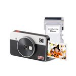 KODAK Mini Shot 2 Retro 4PASS 2-in-1 Instant Digital Camera and Photo Printer (2.1x3.4 inches) + 8 Sheets, White