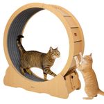 Cat Wheel, 43.3" XL Large Cats Exercise Wheel, Indoor Cat Treadmill for Bengal, British Shorthair & Other Active Breeds
