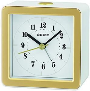 Seiko Gatsby Bedroom Alarm Clock, White Matte