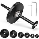 THINKWORK Inside Pipe Cutter for PVC Pipe, Cutter Tool Set with Scale - Adjustable Depth Gauge, 6PCS Saw Blades & 4" Black Hex Shank, Internal PVC ABS Pipe Cutter Set