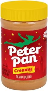 Peter Pan Creamy Peanut Butter, Made with Roasted Peanuts, Great for Peanut Butter and Jelly Sandwiches and Peanut Butter Snacks, Gluten Free Peanut Butter, 16.3 OZ Jar (Pack of 12)