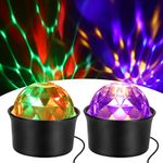 2 Pack Disco Lights, Mini Dj Atmosphere Lights, Portable USB Rechargeable Disco Ball Light with Automatic and Sound Control Modes Mini Dj Lights,Dj Strobe Light Stage Lights for Room Parties Car