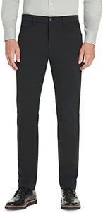 Van Heusen Men's Slim Fit Flex 4-Way Stretch Tech Pant, Black, 38W x 32L