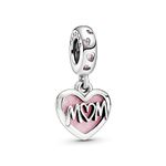 Pandora Mum Script Heart Dangle Charm 798887C01