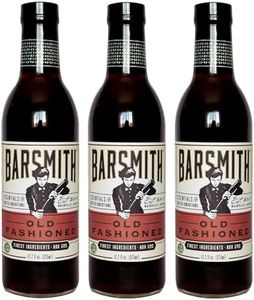 Barsmith Old Fashioned Mix - Classic Whiskey Drink Mixer w/Sweetness, Cherry, Citrus & Bitters - Premium Non-GMO Drink Mixer - Perfect for Bourbon Cocktails & Home Bars - 12.7 oz Bottles (Pack of 3)