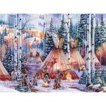 Bits and Pieces - 1000 Piece Glow-in-the-Dark Puzzle - The Bear Spirit, Native American - by Artist Kirk Randle - 1000 pc Jigsaw