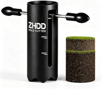 ZHDD Portable Golf Hole Cutter with Detachable Handle - USGA Standard 4" & 6" Golf Cup Digger Kit with Detachable Handle for Backyard Putting Green, Lawn & Garden Practice