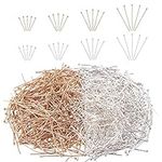 UNICRAFTALE about 400pcs 2 Colors 16/20/25/30mm Brass Ball Head Pins Golden & Silver Head Pins Metal Jewelry Pins for Jewelry Findings Components Making Arts Projects