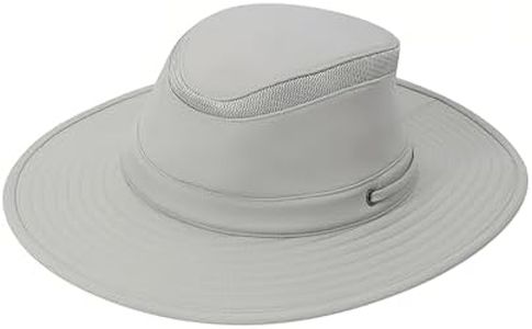 KANUT SPORTS Cimarron Safari Hat for Men and Women Wide Brim Sun Hat for Hiking, Running, Fishing Sun Protection Summer Hat (US, Alpha, Medium, Light Grey)