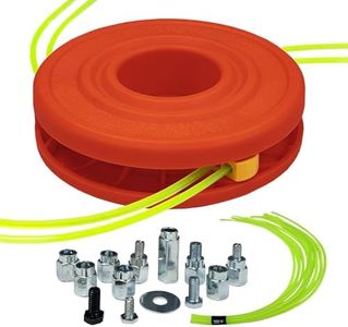 Universal Weed Eater Head, H011 Easy Load String Trimmer Head Replacement Weed Wacker Head Fits Most Standard Models of Gas and Electric Weed Trimmer, Includes 15 pcs 1FT-0.095" Trimmer Line, Orange